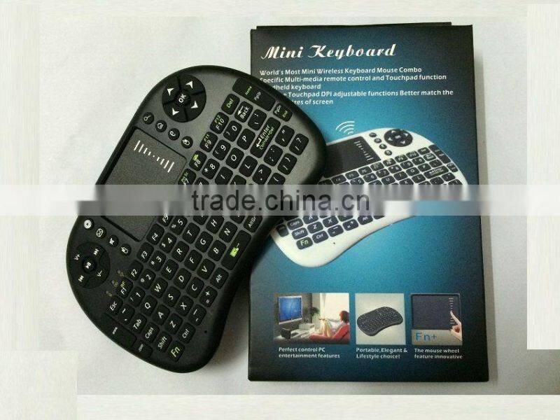 2.4ghz wireless i8 mini gaming keyboard for TV box, tablet pc , laptop ,