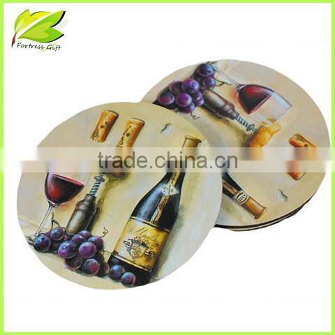 2014 New design cheap paper coaster/promotional home decoration absorbent coaster/china manufacturer absorbent paper coaster