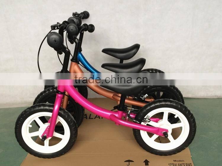 2016 12" cheap balance bike bicicleta/ 12 Classic No-Pedal Balance Bike Brown/ light weight walking bicycle for sale(PW-T12501)