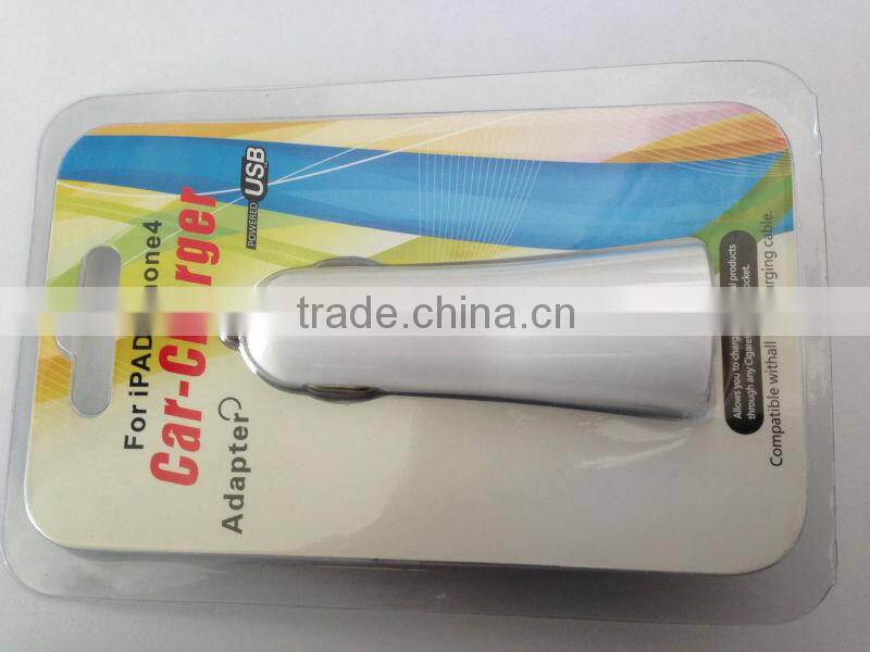 2.1A Dual USB Bullet Car Charger For Iphone / Samsung Galaxy