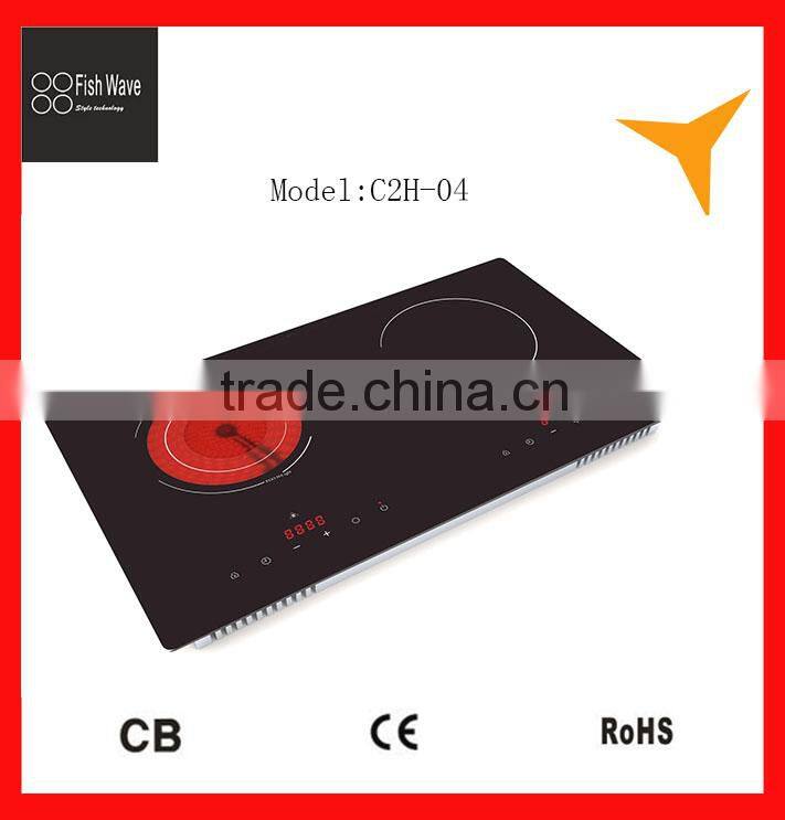 4400W double burner ceramic and induction hob home appliances