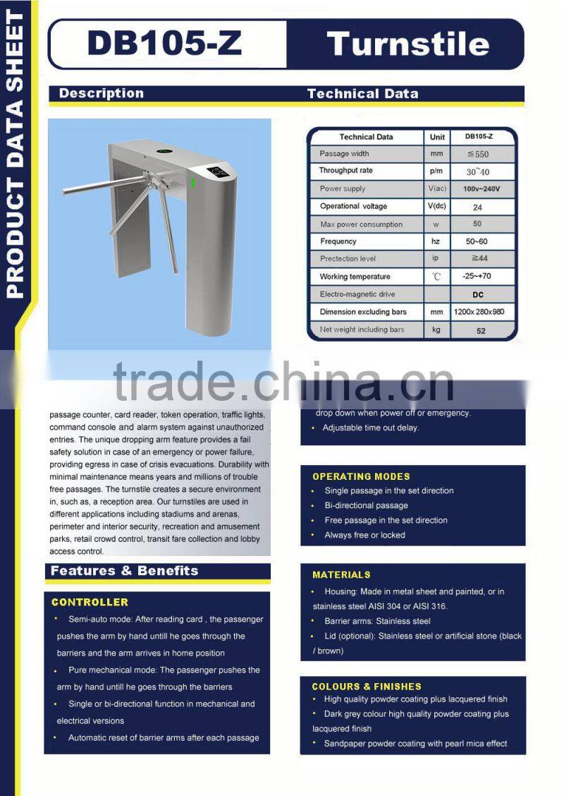 Tripod Bridge Access Road Turnstile Security Systems