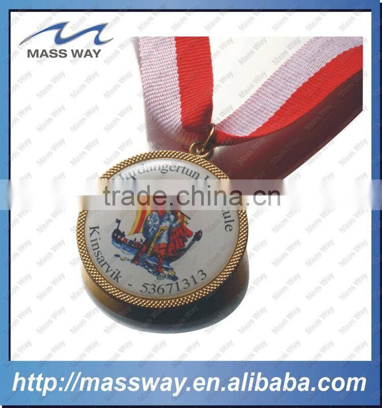 souvenir antique bronze copper customized metal sport medal with ribbons