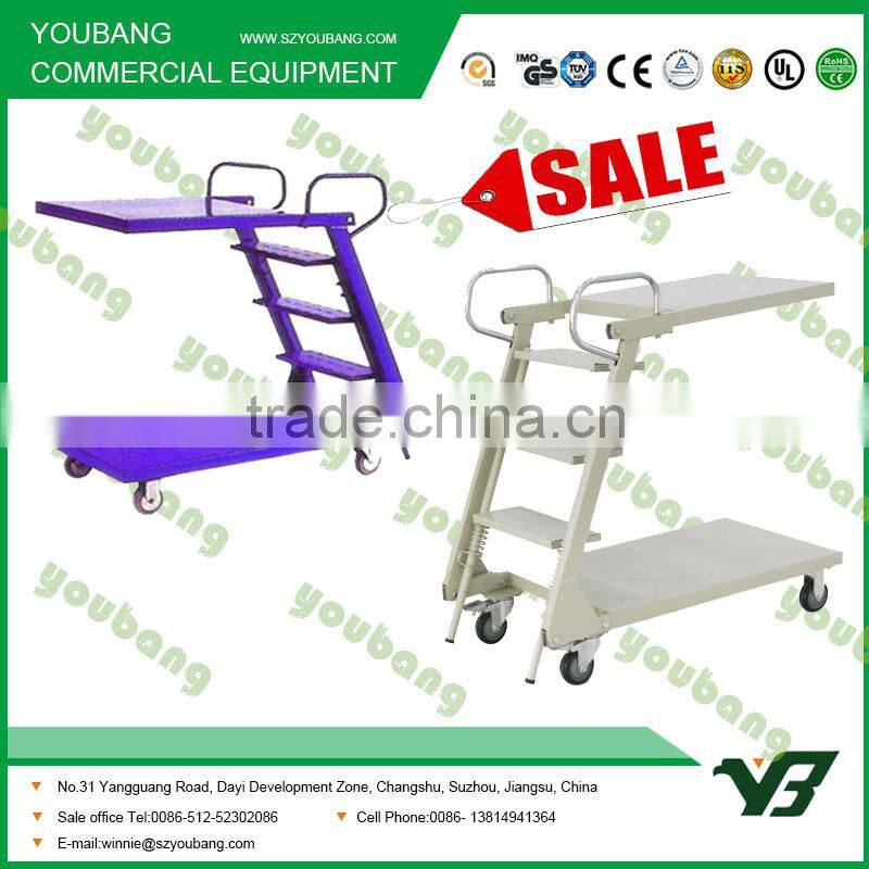 warehouse steel step trolley