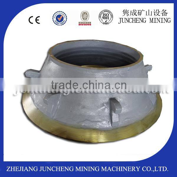 high mangnese bowl liners for cone crusher parts in jinhua wuyi