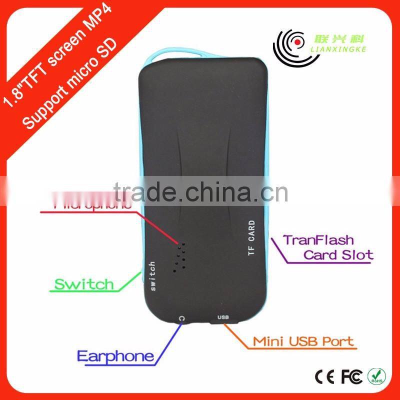 1.8"TFT screen mp4 mobile movie video songs player Support bluetooth