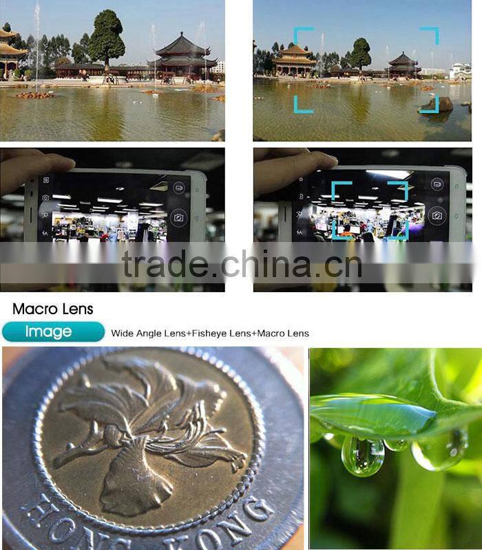magnifying lens wide angle lens+macro lens+fisheye lens for phone