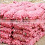 Tubular mesh bag with drawstring for packing vegetables