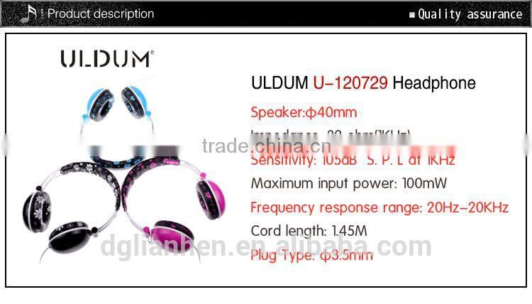 ULDUM high performance sport 40mm speaker headphone