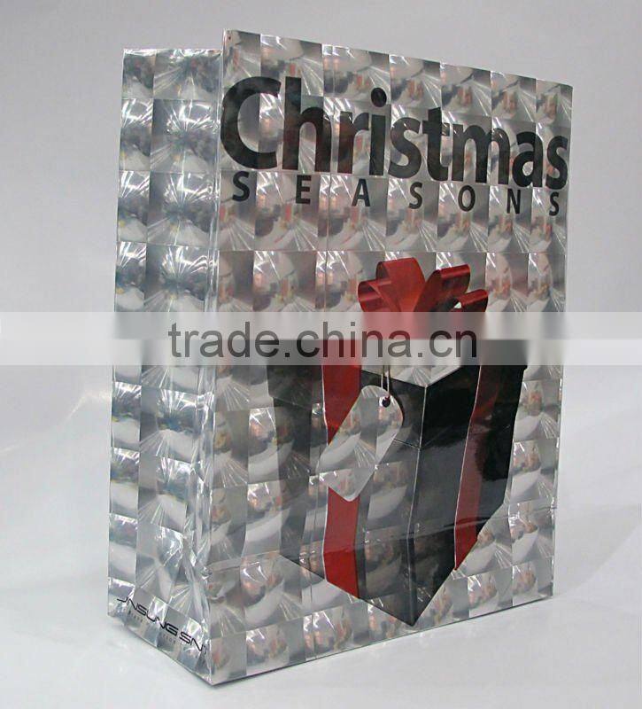 Christmas Gift Bag with PET Multi lens film