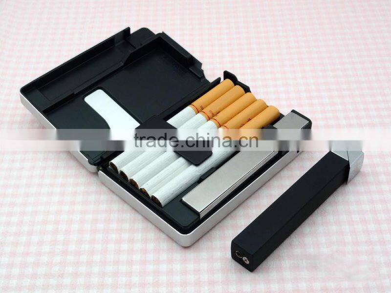 Hot selling automatic cigarette case with lighter windproof lighter/cigarette case with usb lighter