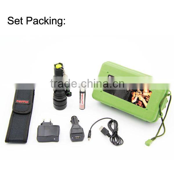 S16 Waterproof Rechargeable Zoom Dimmer High Power torch for hunting night