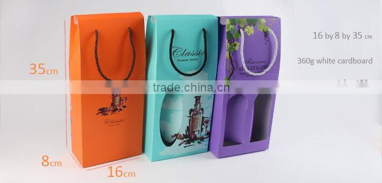 customized logo printed branded paper bag with handles