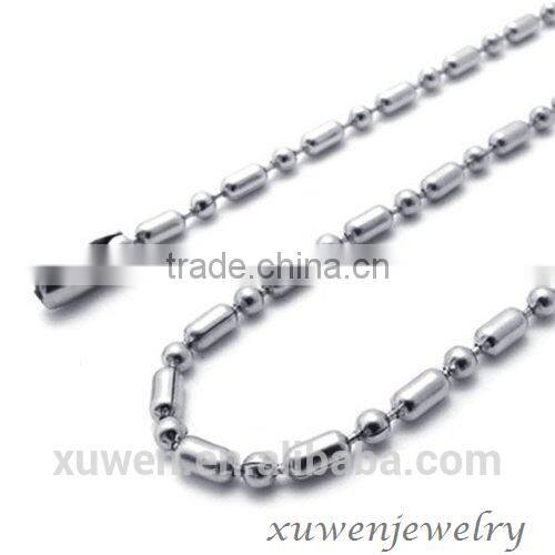 manufacture silver color OEM 316l stainless steel rice ball chain