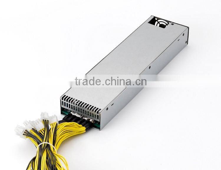 Bitcoin & litecoin mining power supply APW3-12-1600-B2 1600W S7/S5/S4/S4+ 12V power supply AntMiner PSU Series with 12PCS 6pin