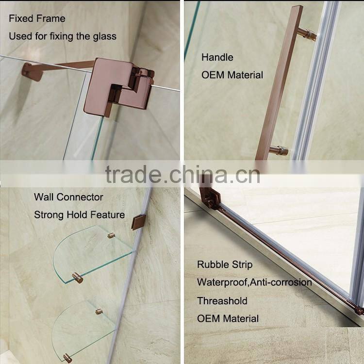 Nice design Excelent quality tempered glass shower cubicles enclosure