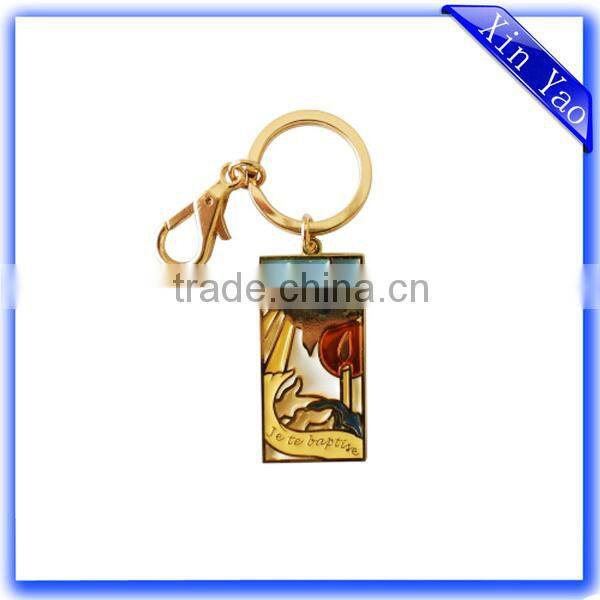 Good quality zinc alloy silver soft enamel souvenir promotion keychain