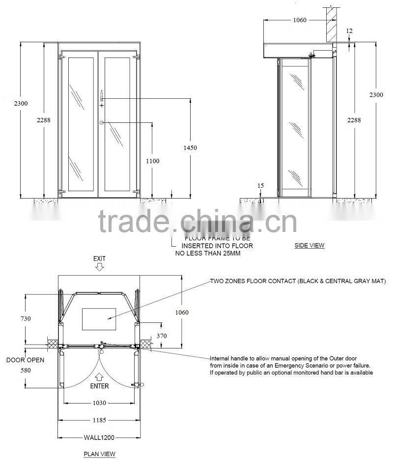 Security Booth/interlock/CE certification/ISO9001/SB2
