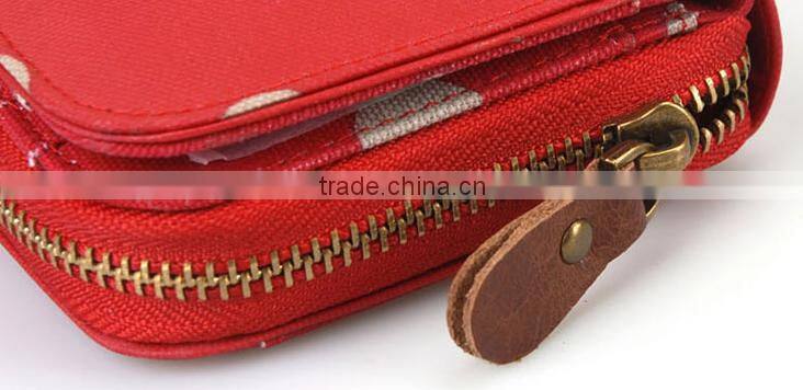 China Style Women Floral Canvas Wallet Coin Purse