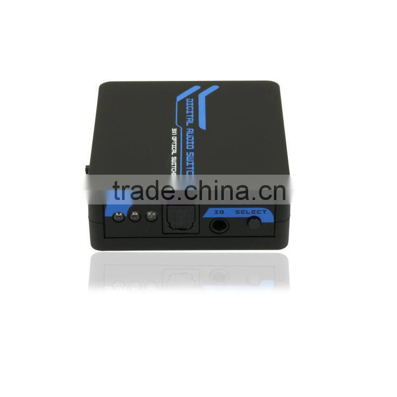 3 Ports Optical Audio Switcher With IR Remote Mini Toslink Switcher