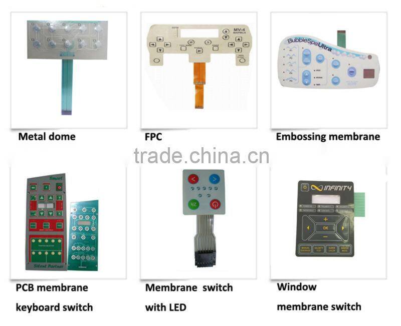 China professional supplier for custom membrane keypad/keyboard with rubber keypad FPC