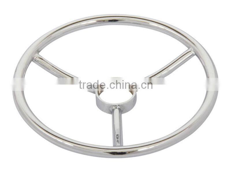 Chromed footrest of bar chair