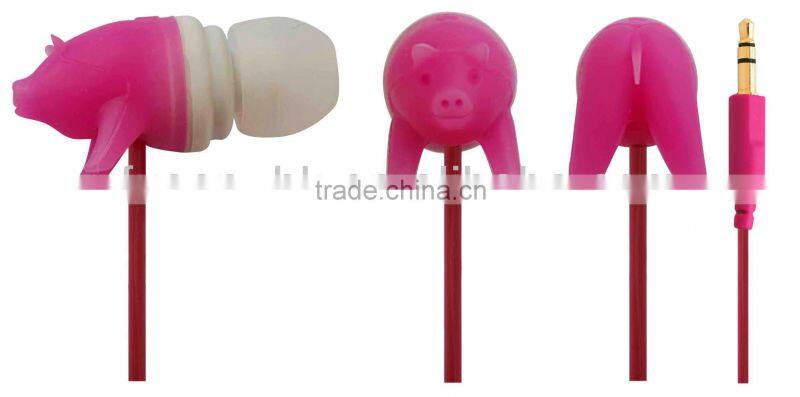 2016 animal earphone lovely children inner earphone with CE/ROHS