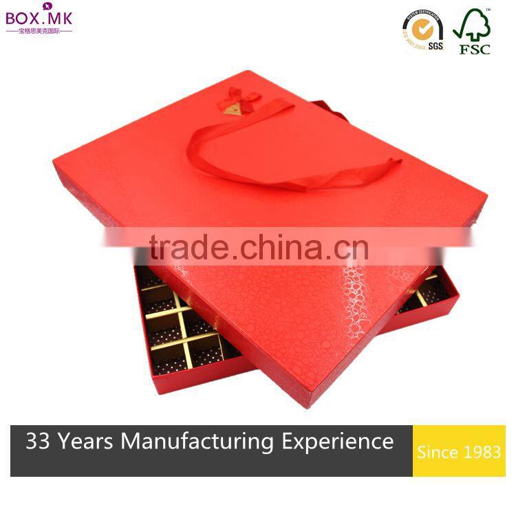 Beautiful Handmade Red Rectangle Black Chocolate Box