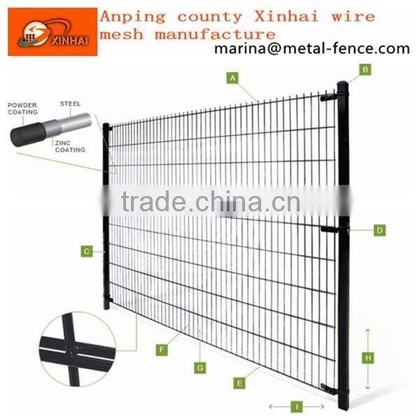 Hot sale powder coated twin Doppelstabmattenzaun / Double Wire Mesh Fence