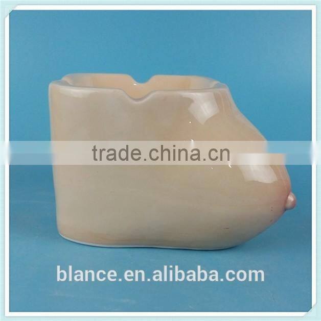 ceramic boob ashtray with boob design breast shape ashtray