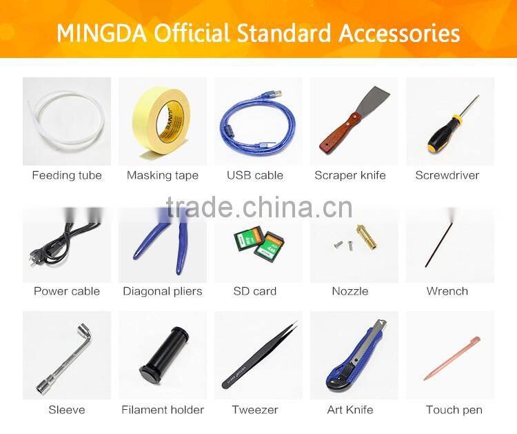 FDM rapid prototyping machine , MINGDA Glitar 4C 3d printer in high quality , smooth 3d model maker