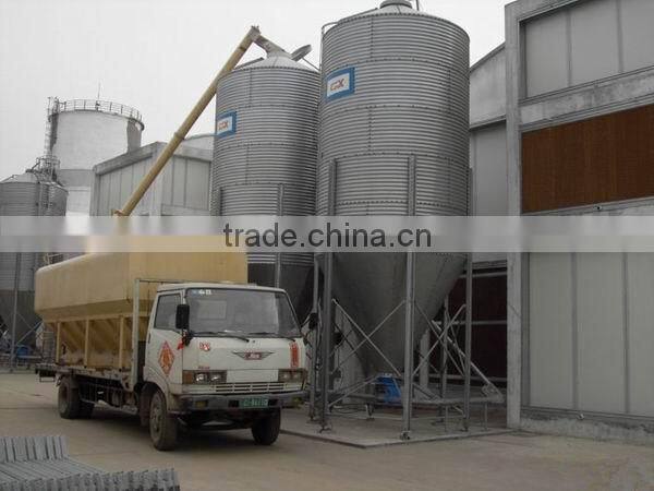 automatic broiler feeding system galvanized poultry feed silo for sale