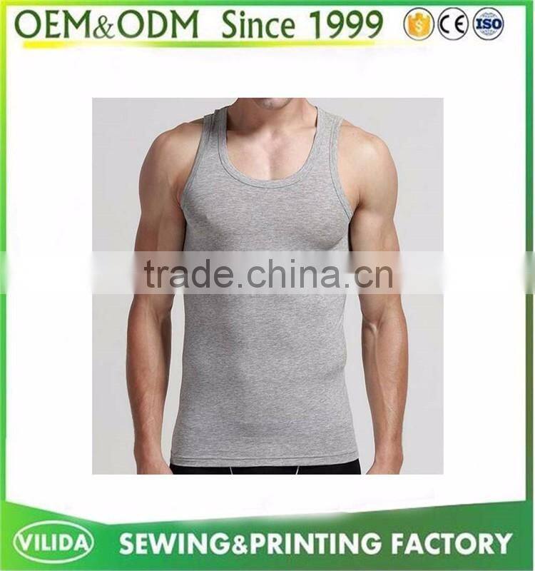 Gym Singlet Mens Vest Stringer Bodybuilding and Fitness Men' Sports Tank Top OEM