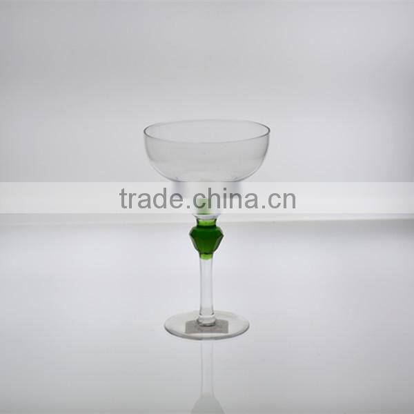 300ml margaret glass with green stem