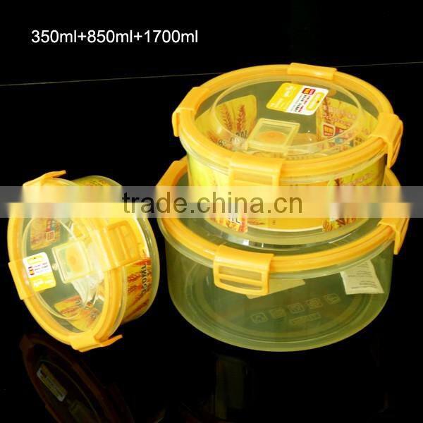 silicone co-injected airtight waterproof lids container(Round)