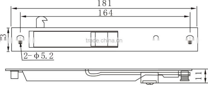 high quality and practical aluminum accessories sliding window lock