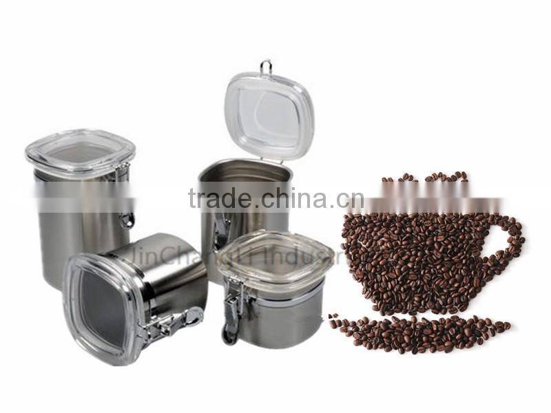 2016 Sealed stainless steel coffe Sugar Tea storage canister