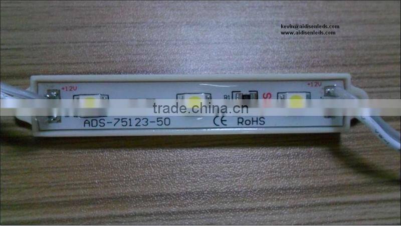 DC12V 3 Chips 5050 SMD waterproof white color LED module manufacturer CE&RoHS