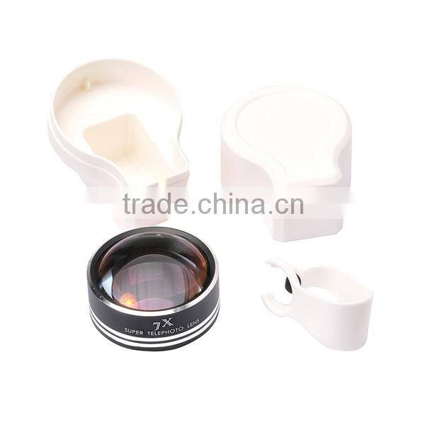 Mobile Phone Camera Lens 7x Telephoto Lens Zoom Lens with Arc Clip for iphone 6/6plus APL-7XST
