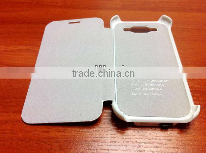 2600mah Portable Battery Leather Case For Samsung Galaxy S3 i9300