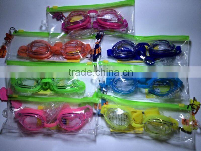 China supplier swimming goggles for children, colorful swimming glasses for children