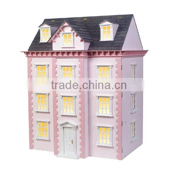 4-Storied good quality pink fashion doll house