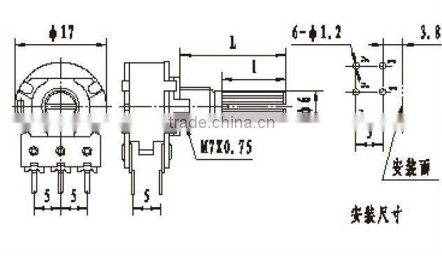 long shaft potentiometer