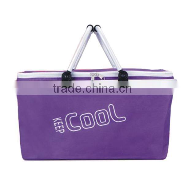 Fruits Wine Food Bag, Canvas Holiday Camping Travel Bag, Insulated Thermal Food Carry Bag