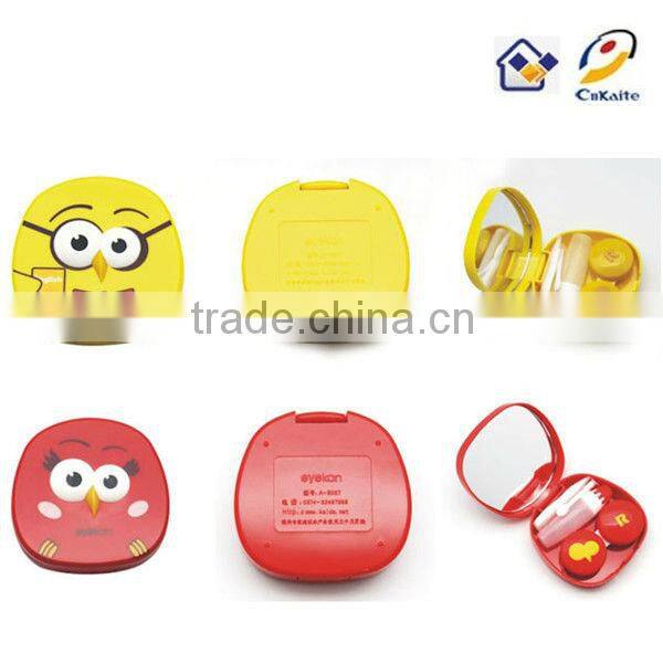 Kaida colorful somber hanhao bird of contact lens mate box, contact lens case