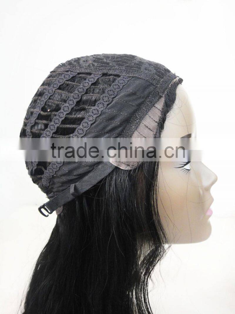 RGH5382 20inch 152g black color lose deep 100% brailian remy mono part 152g HUMAN HAIR LACE WIG