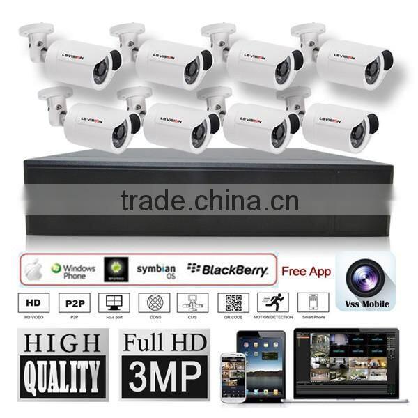 LS VISION 8CH NVR Kit 1080P POE Camera System HD Security IP Camera System CCTV Monitor System