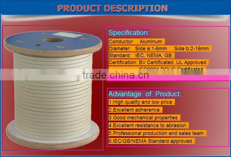UL Certificated fiberglass insulated rectangular aluminum wire