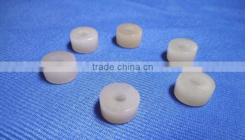 Natural White Chalcedony Smooth Handmade Big Hole Tyre Beads
