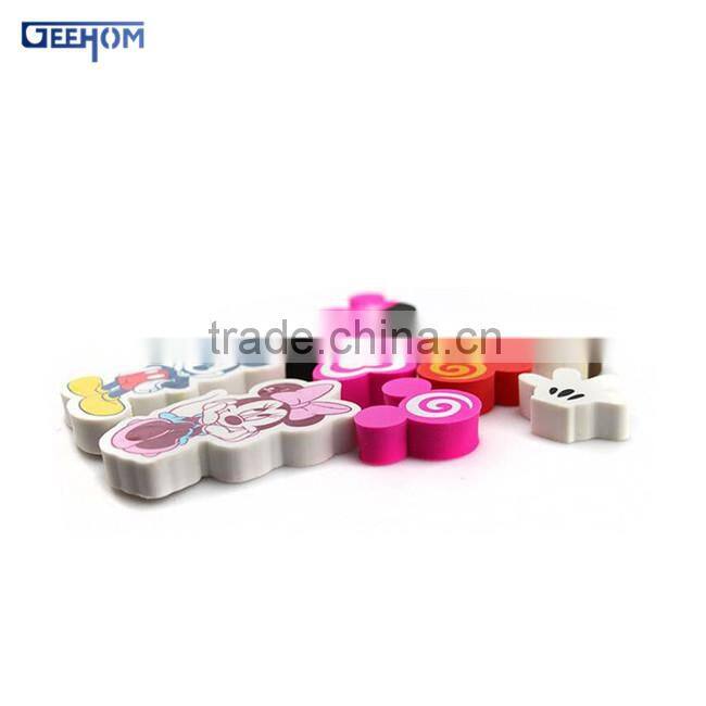custom printed fancy rubber eraser